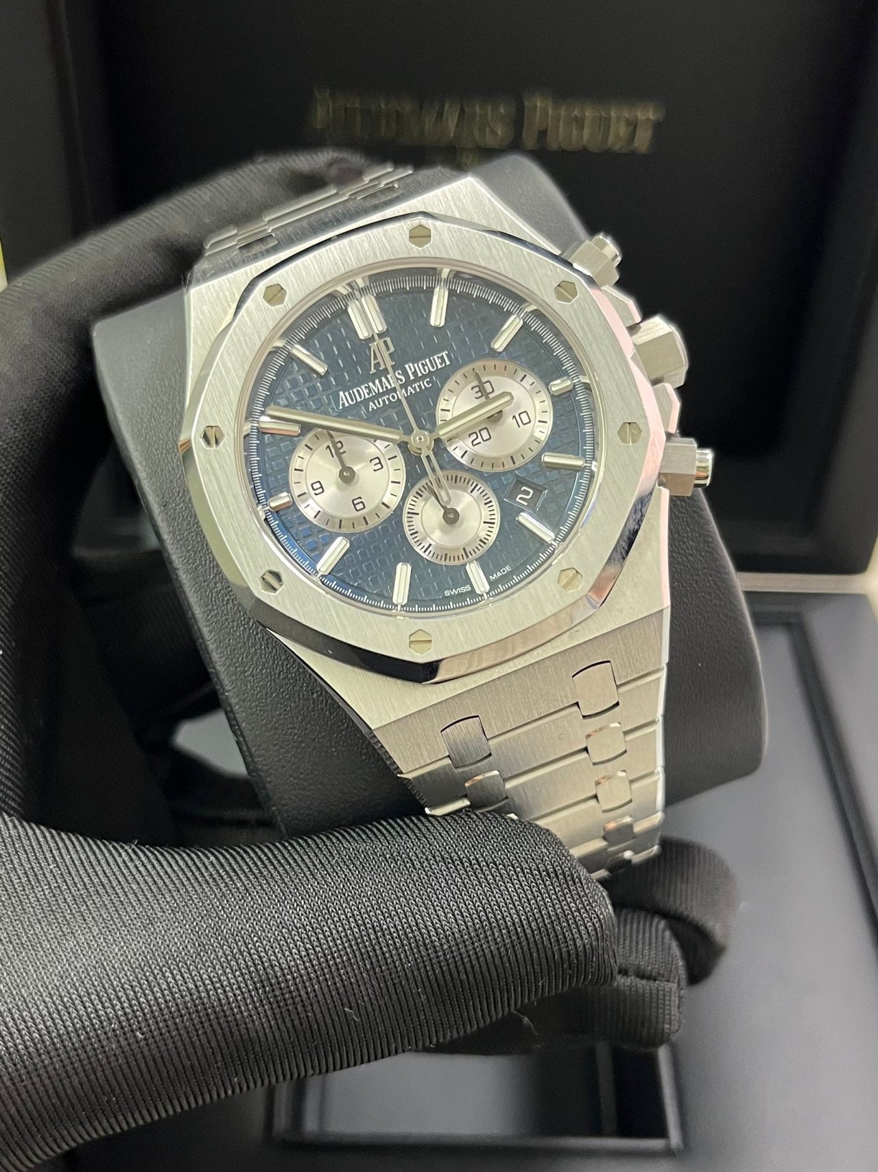 Audemars Piguet Royal Oak Selfwinding Chronograph/ Stainless Steel/ Blue Dial/ Silver Sub-Dials (Ref#26331ST.OO.1220ST.01) - WatchesOff5thWatch