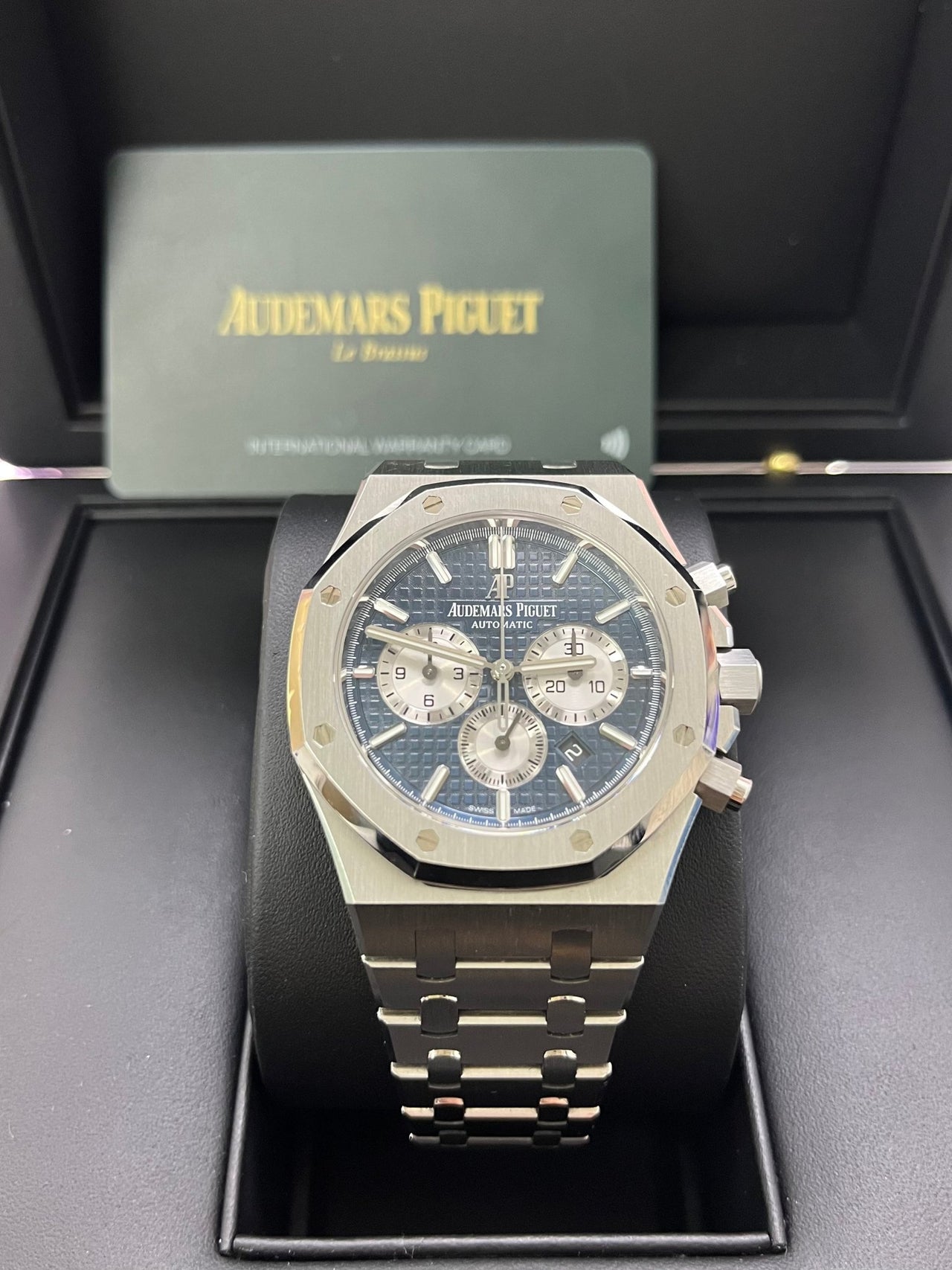 Audemars Piguet Royal Oak Selfwinding Chronograph/ Stainless Steel/ Blue Dial/ Silver Sub-Dials (Ref#26331ST.OO.1220ST.01) - WatchesOff5thWatch