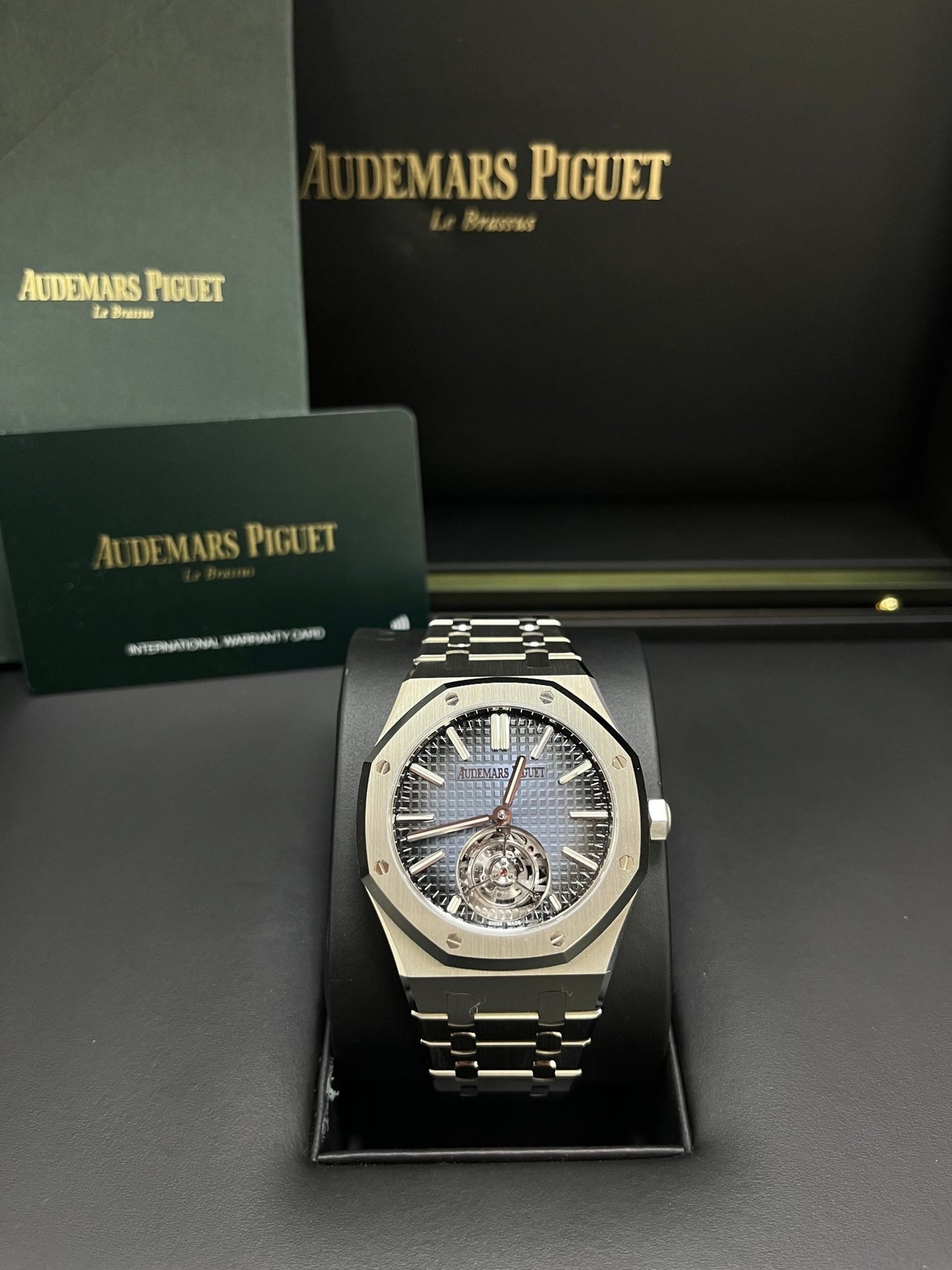 Audemars Piguet Royal Oak Steel Blue Dial 50th Anniversary Tourbillon 26730ST.OO.1320ST.01 - WatchesOff5th