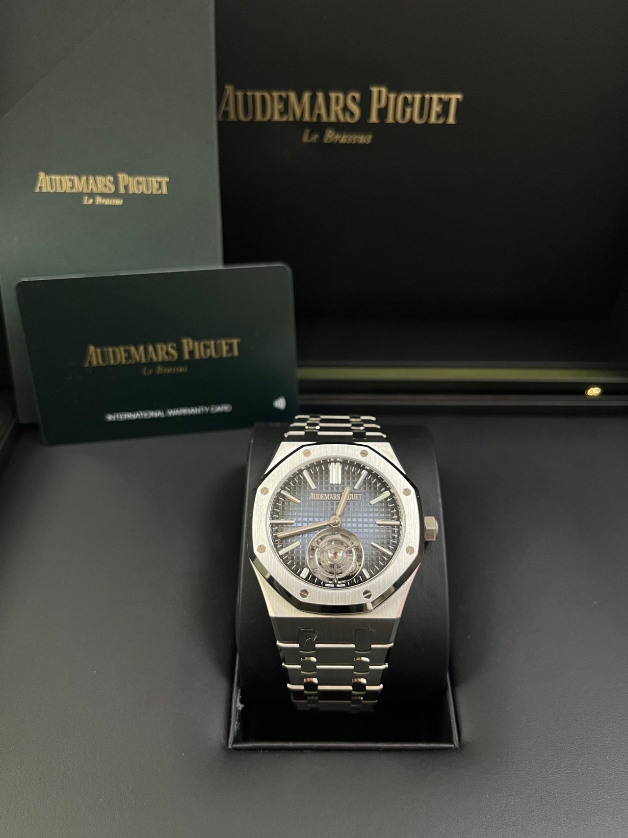 Audemars Piguet Royal Oak Steel Blue Dial 50th Anniversary Tourbillon 26730ST.OO.1320ST.01 - WatchesOff5th