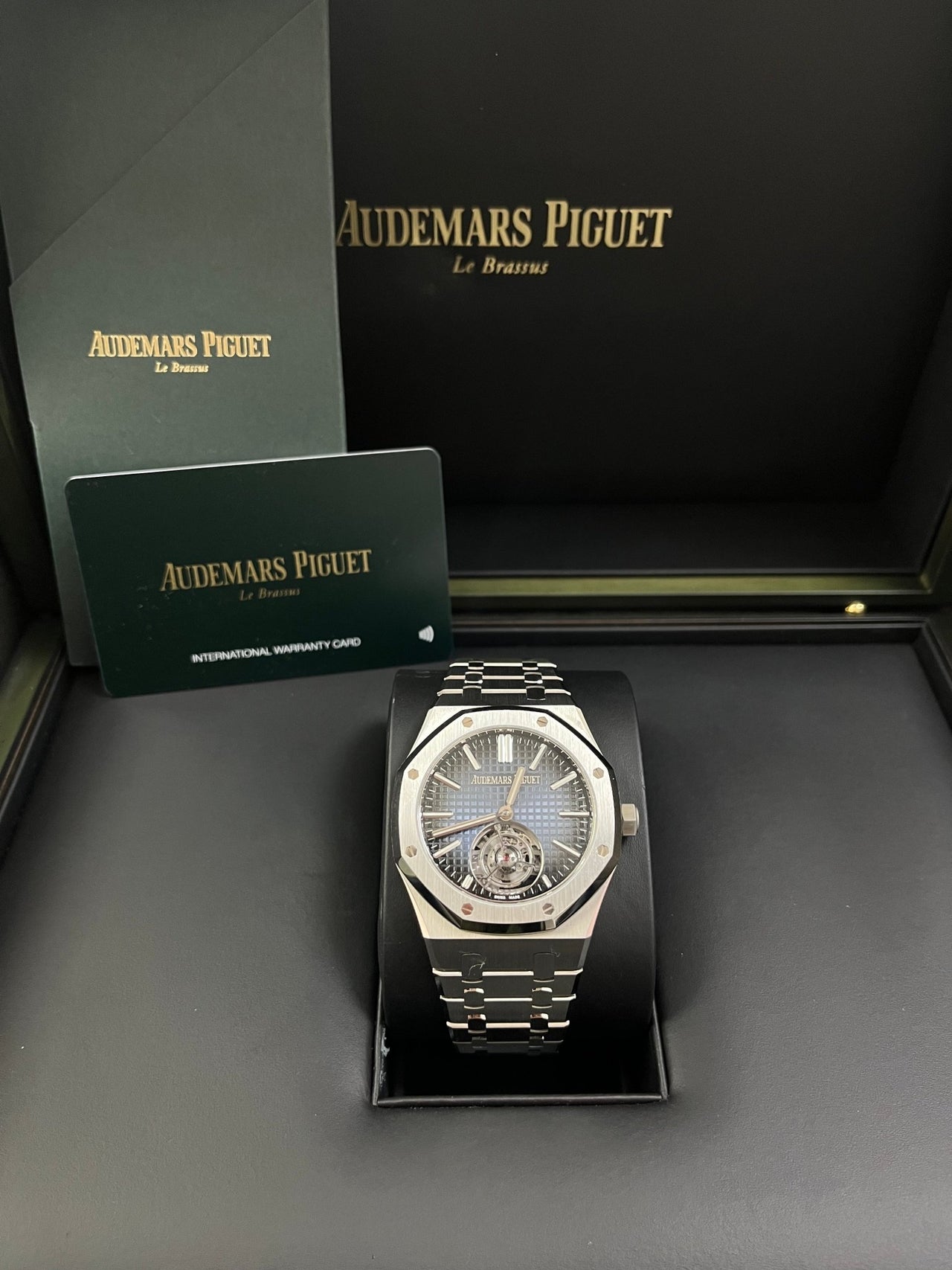 Audemars Piguet Royal Oak Steel Blue Dial 50th Anniversary Tourbillon 26730ST.OO.1320ST.01 - WatchesOff5th