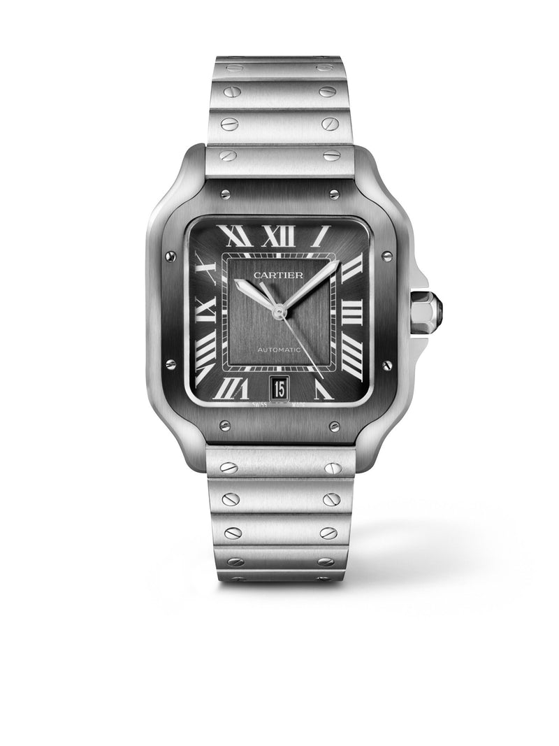 Cartier Santos De Large Automatic Grey Dial Men's Watch Santos - WatchesOff5th