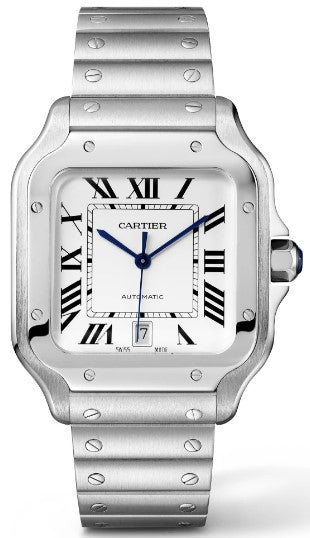 Cartier Santos NEW 2023 Santos De Cartier Large White Dial WSSA0018 - WatchesOff5th