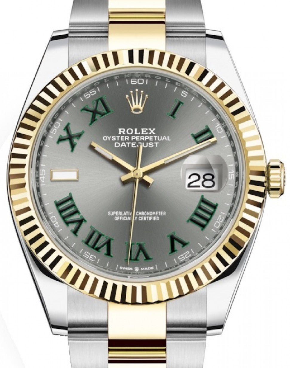 Rolex Datejust 41mm Two Tone Oyster Perpetual with Fluted Gold