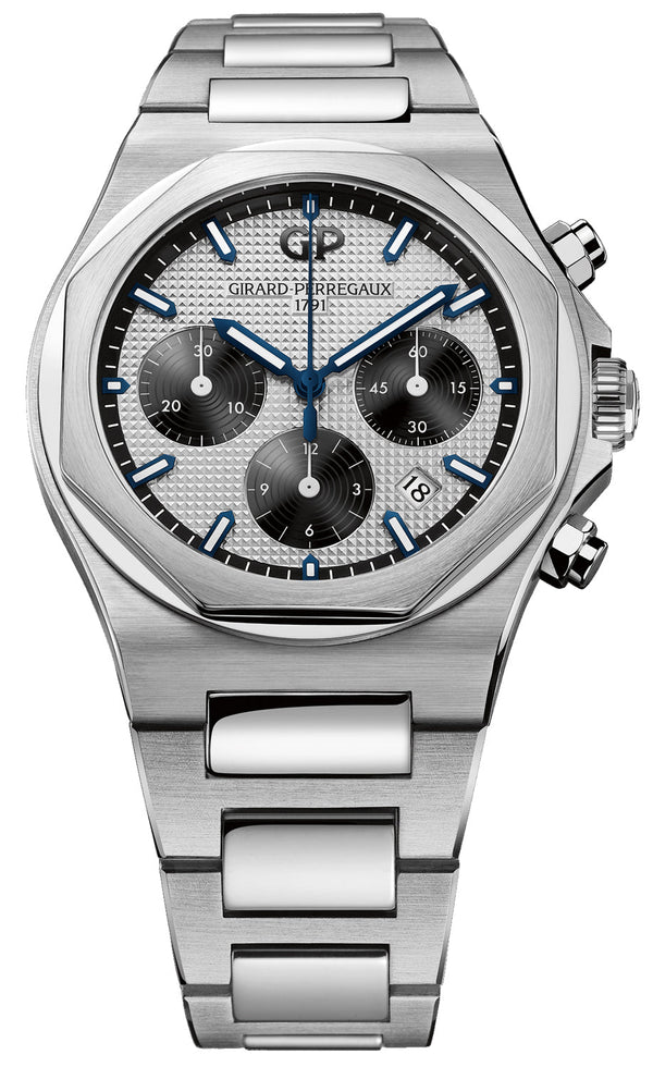 Girard Perregaux Laureato Chronograph 42mm with Silver Dial 81020-11-131-11A - WatchesOff5th