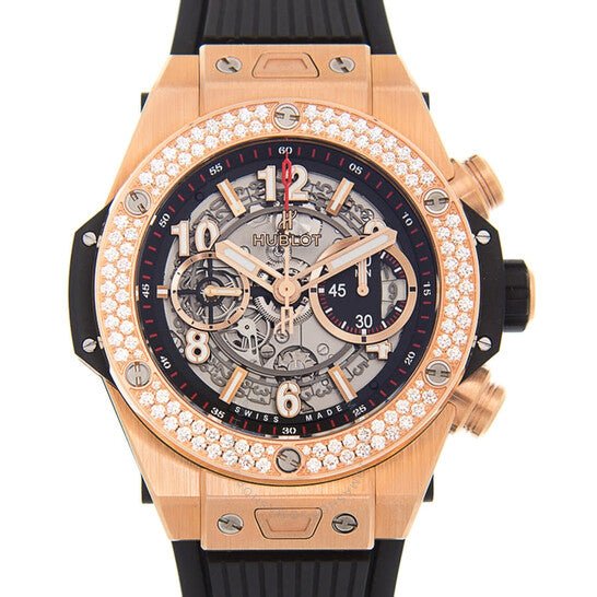 Hublot Big Bang Unico King Gold Dial Silver Automatic Men's Watch (Reference 411.OX.1180.RX.1104) - WatchesOff5th