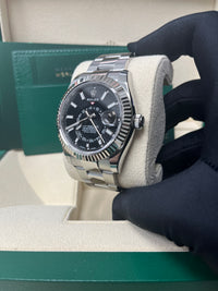 Thumbnail for Rolex Sky-Dweller 18k White Gold 42mm Black Dial - Steel Bracelet (Ref# 326934)