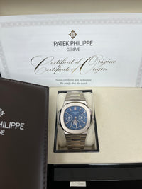 Thumbnail for Patek Philippe Nautilus Perpetual Calendar Sunburst White Gold/ Blue Dial (Ref#5740/1G-001)