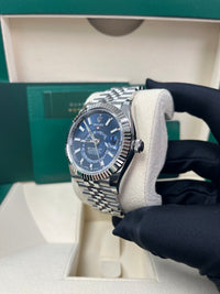 Thumbnail for Rolex Sky-Dweller White Rolesor - Blue Index Dial - Jubilee Bracelet (Ref# 326934)