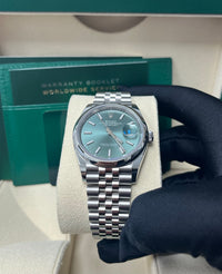 Thumbnail for Rolex Datejust 36 Domed Bezel Mint Green Index Dial Jubilee Bracelet 126200