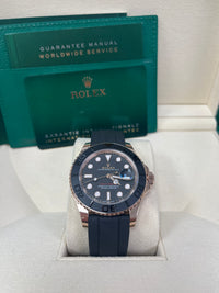 Thumbnail for Rolex Yacht-Master 40mm Rose Gold - Black Dial -  Oysterflex Strap (Ref# 126655)