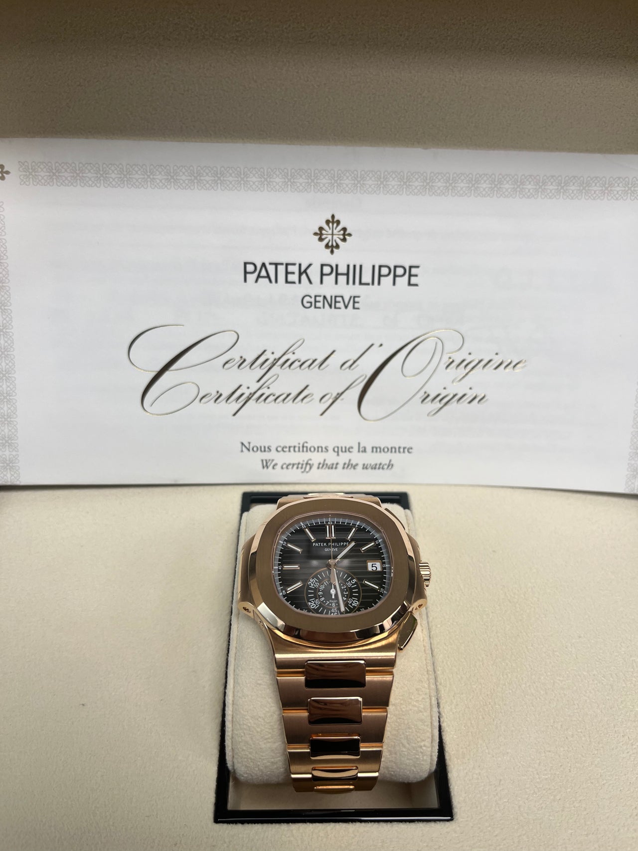 Patek Philippe Nautilus Rose Gold Black Gradient Dial Ref 5980 1R 00 WatchesOff5th