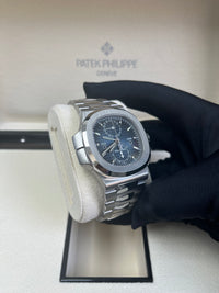 Thumbnail for Patek Philippe Nautilus 40 mm Steel Nautilus Travel Time Chronograph Blue Dial 5990/1A-011