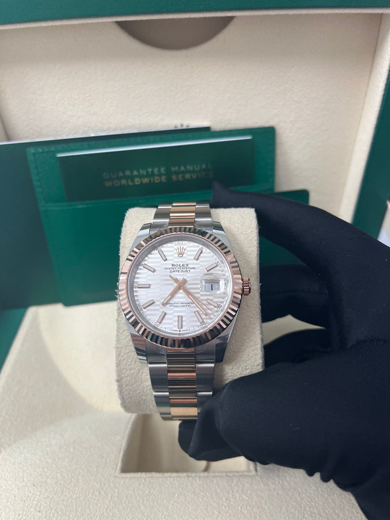 Rolex datejust 41 fluted best sale