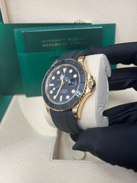 Thumbnail for Rolex Yacht-Master 42 Yellow Gold Yacht-Master 42 Watch - Black Dial - Oysterflex Strap 226658