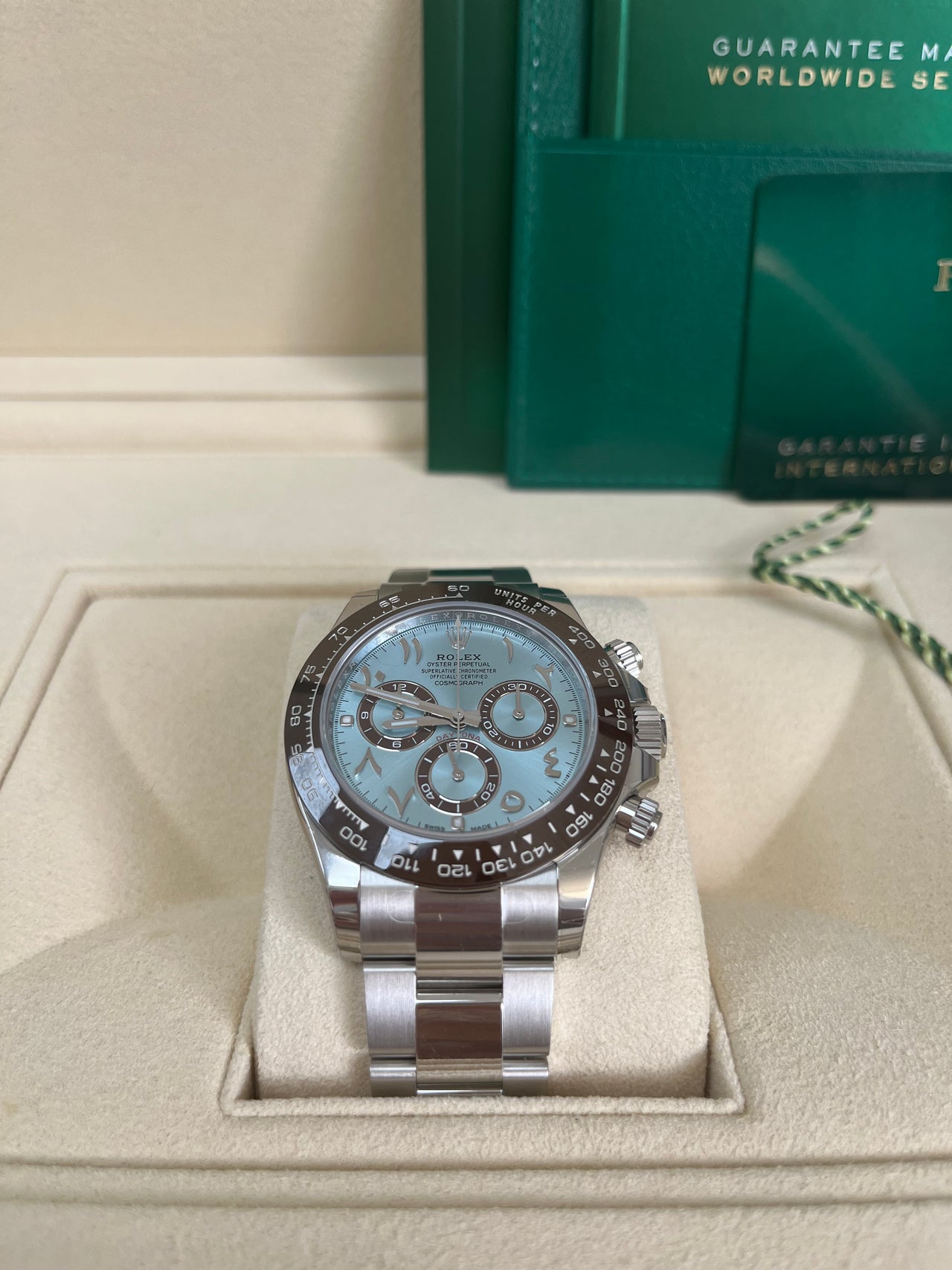 Rolex Daytona Platinum Ceramic Arabic Dial 116506