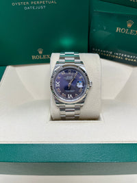 Thumbnail for Rolex Datejust 36 Fluted Bezel Aubergine Purple Diamond Roman VI and IX Dial Oyster Bracelet (Ref# 126234)