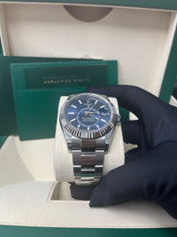 Thumbnail for Rolex Sky-Dweller White Rolesor - Blue Index Dial - Oyster Bracelet (Ref# 326934)