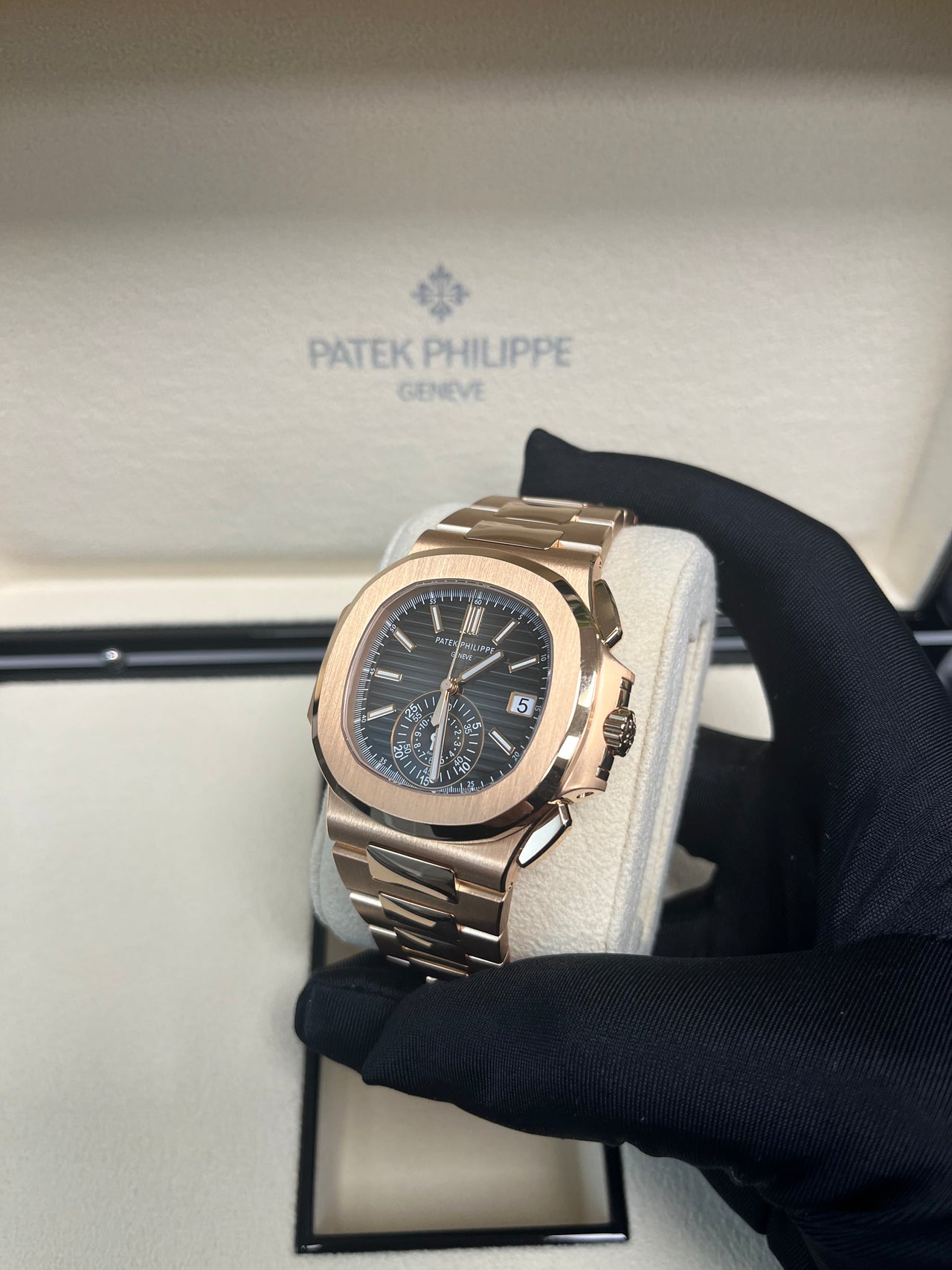 Patek Philippe Nautilus Rose Gold/ Black Gradient Dial (Ref#5980/1R-001)