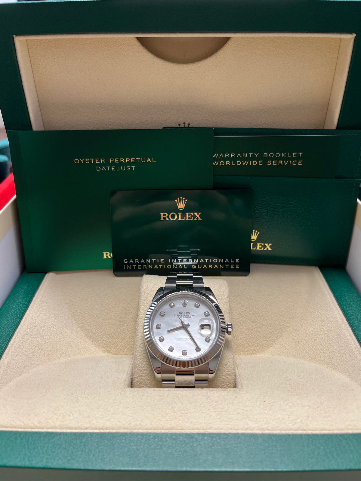 Rolex Ladies 18k White Gold Datejust With New Box Rolex Datejust Pearl Master 80299 in 18k White Gold  main image 4