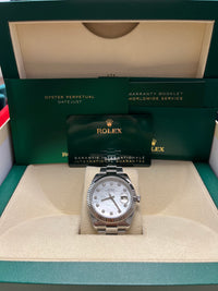 Thumbnail for Rolex Datejust 41/ Two-Tone 18k White Gold & Steel/ Mother of Pearl Diamond Dial/ Oyster Bracelet (Ref# 126334)