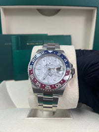 Thumbnail for Rolex White Gold GMT-Master II 40 Watch - Blue and Red Pepsi Bezel - Meteorite Dial - Oyster Bracelet (Ref # 126719BLRO )