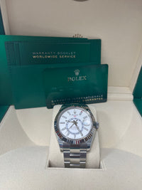 Thumbnail for Rolex Sky-Dweller White Rolesor White Index Dial Oyster Bracelet (Ref# 326934)