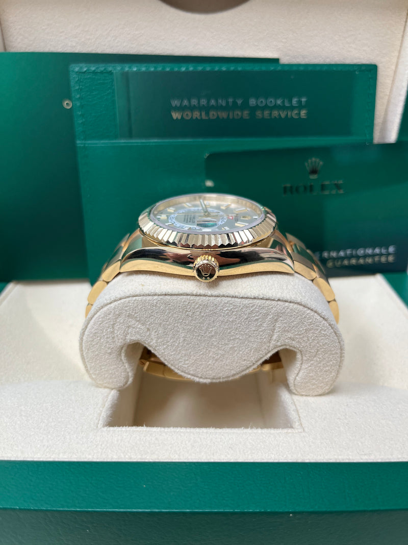 Rolex Sky-Dweller Yellow Gold - White Dial - Oyster Bracelet (Ref# 326938)