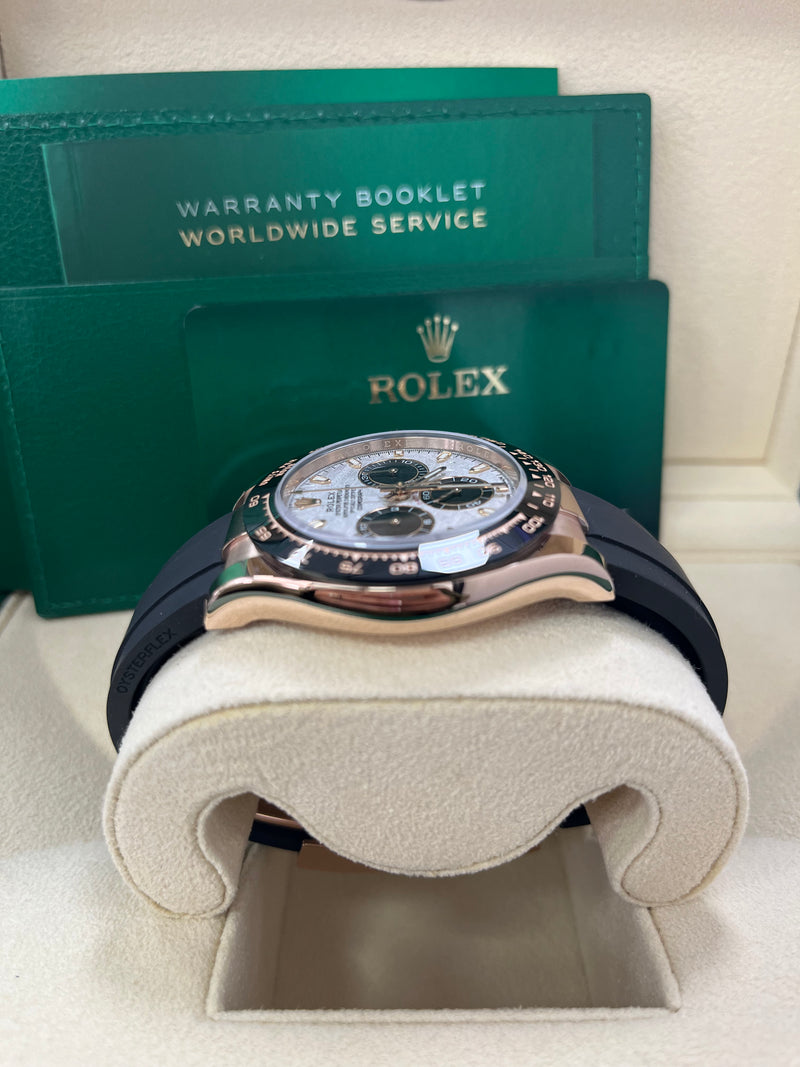 Rolex daytona rose sales gold leather strap