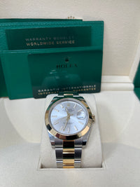 Thumbnail for Rolex Datejust 41 Two-Tone Yellow Gold & Oystersteel - Silver Dial - Index Dial (Ref# 126303)