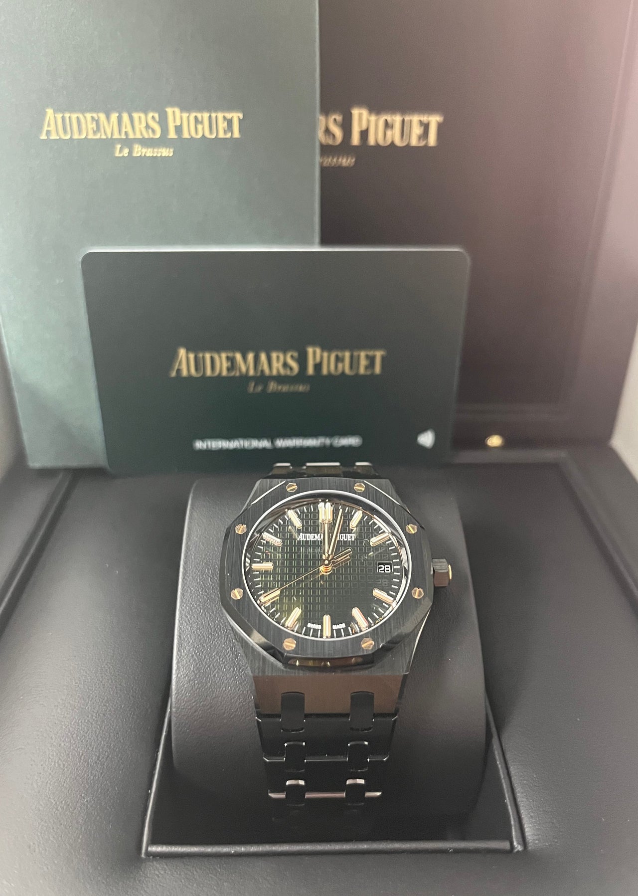 Audemars Piguet Royal Oak Black Ceramic Rainbow Dial Limited Edition 77350CE.OO.1266CE.02.A