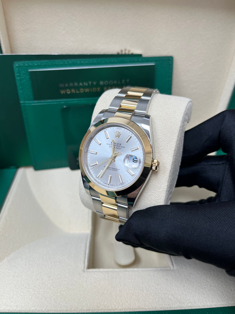 Rolex Datejust 41 Two-Tone Yellow Gold & Oystersteel - Silver Dial - Index Dial (Ref# 126303)