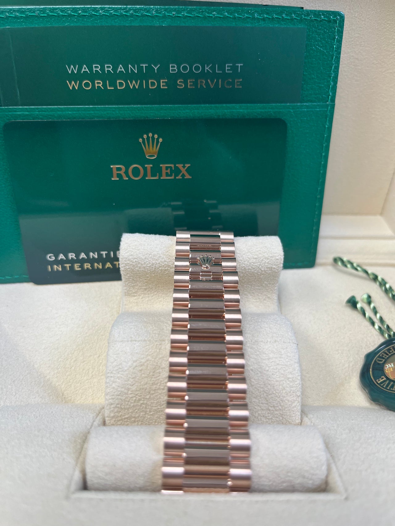 Rolex Day-Date 40 Rose Gold w/ Chocolate Roman Dial & Fluted Bezel (Ref# 228235)