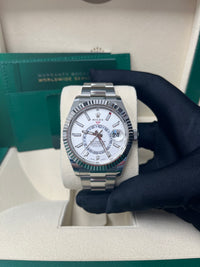 Thumbnail for Rolex Sky-Dweller White Rolesor White Index Dial Oyster Bracelet (Ref# 326934)