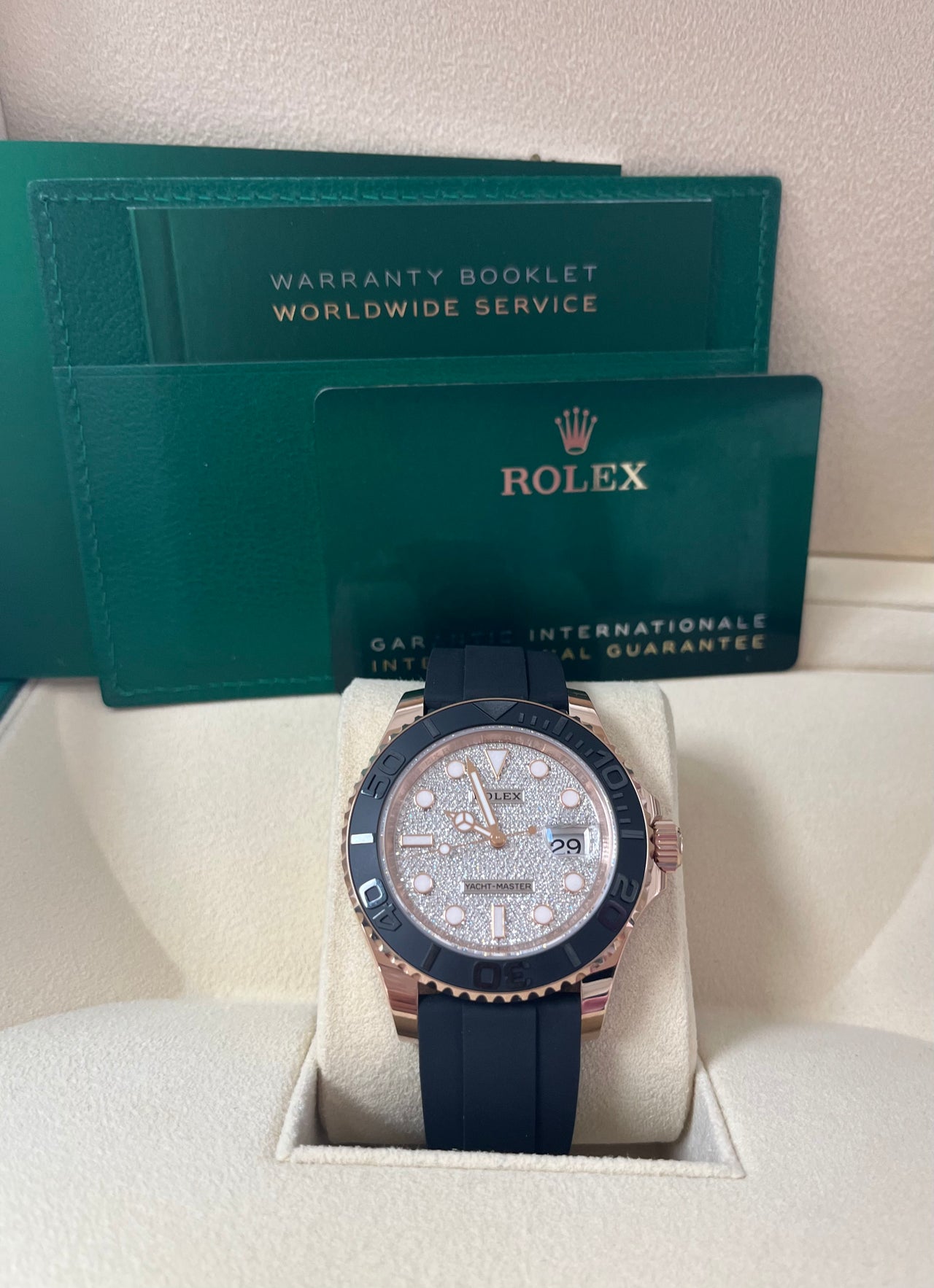 Rolex Yacht-Master 40 Rose Gold Pave Diamond Dial 126655