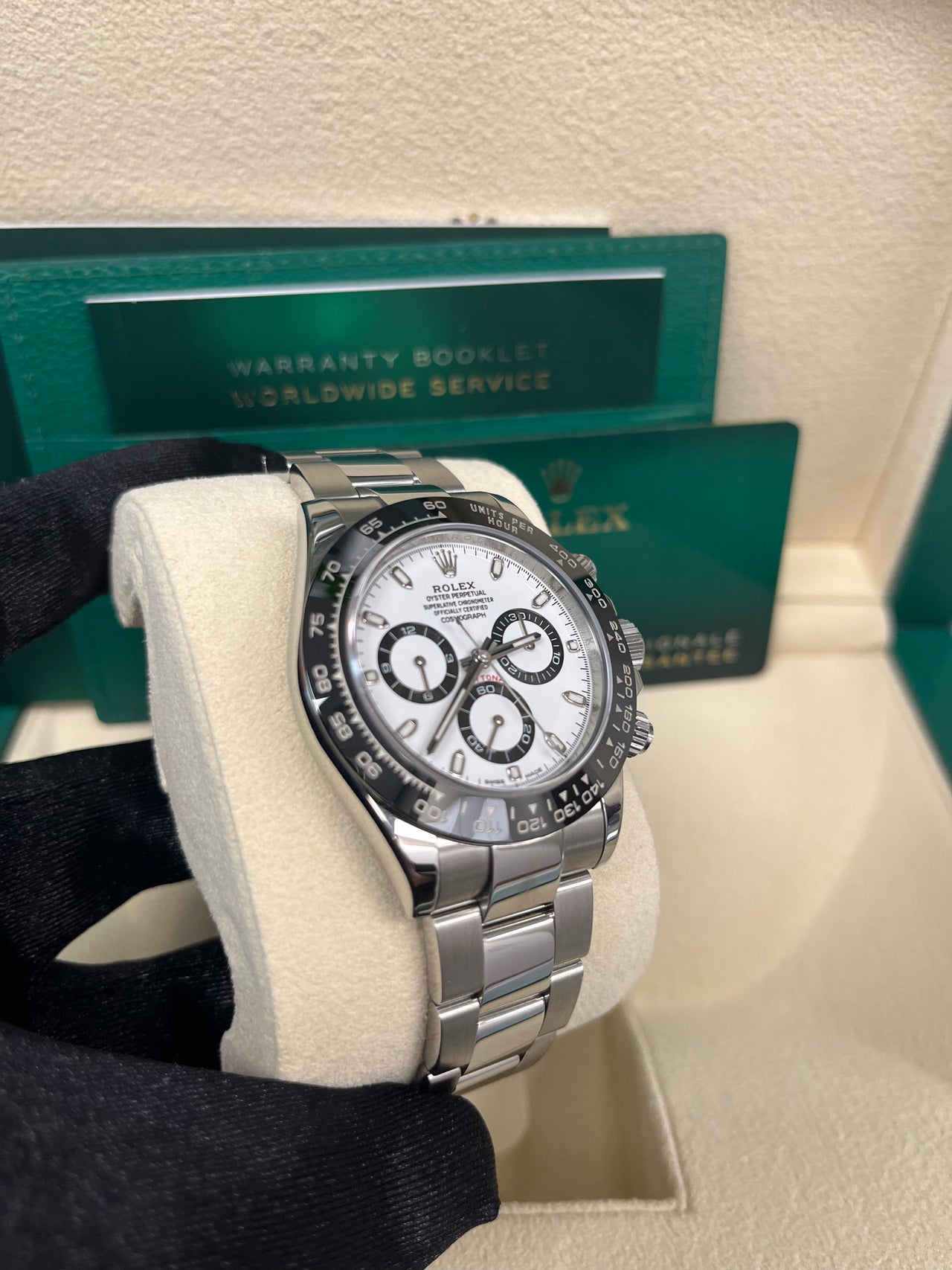 Rolex Daytona 40mm - Stainless Steel - White Panda Index Dial - Ceramic Bezel (Ref# 116500LN)