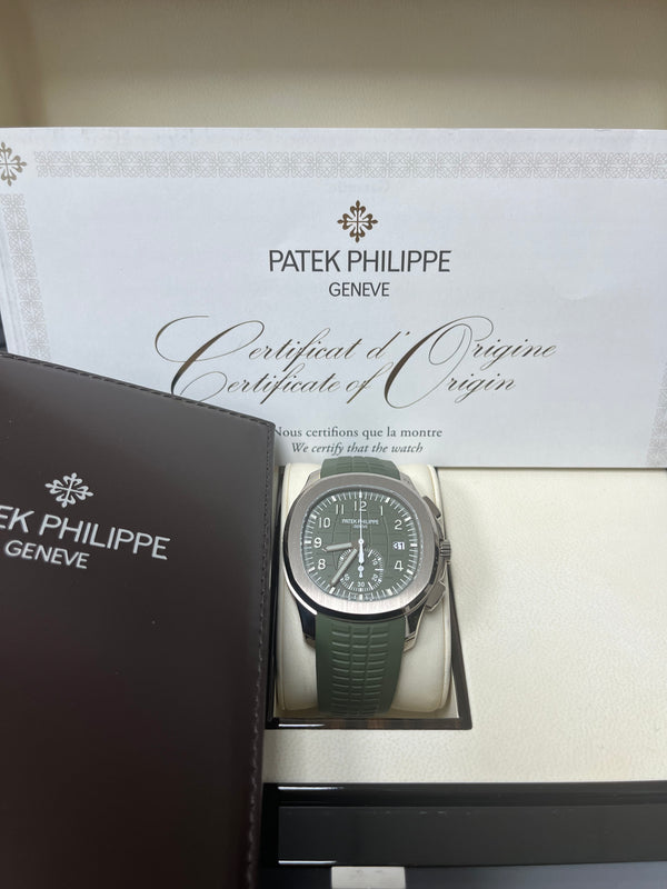 Patek Philippe Aquanaut Self-Winding Green Dial Ref # 5968G-010