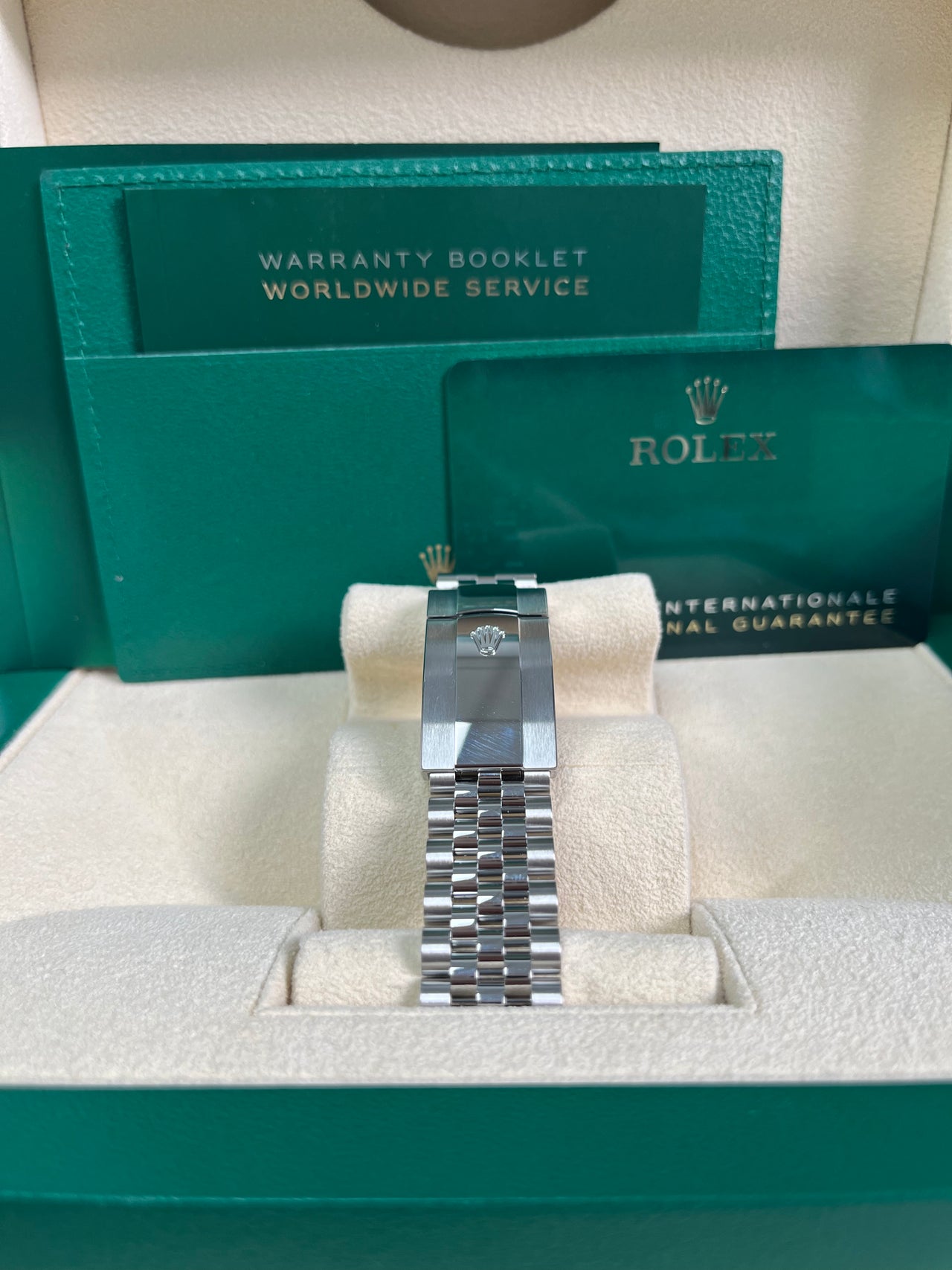 Rolex Datejust 41/ Two-Tone 18k White Gold & Steel/ Grey Slate Wimbledon Green Dial/ Fluted Bezel/ Jubilee Bracelet (Ref# 126334)