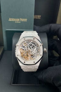 Thumbnail for Audemars Piguet ROYAL OAK DOUBLE BALANCE WHEEL OPENWORKED Frosted Skeleton 37mm (Ref # 15466BC.GG.1259BC.01)