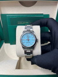 Thumbnail for Rolex Oyster Perpetual 31 Domed Bezel Turquoise Blue Index Dial Oyster Bracelet 277200