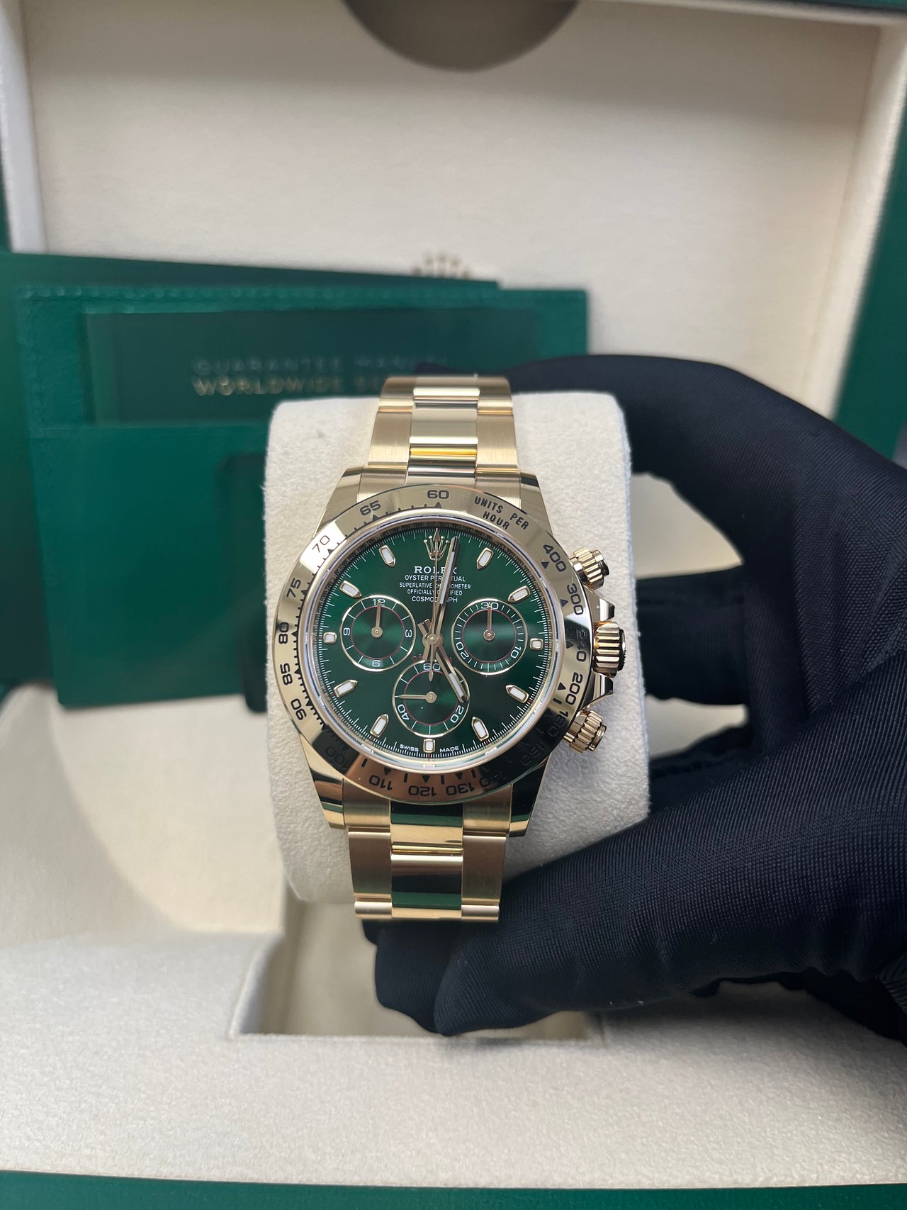 Rolex 'John Mayer' Daytona Cosmograph | Green Dial, Yellow Gold (Ref#116508)