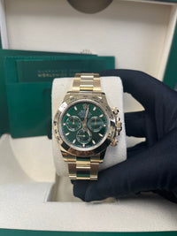 Thumbnail for Rolex Daytona Yellow Gold Cosmograph/ Green Dial (Ref#116508)