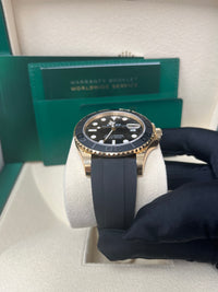 Thumbnail for Rolex Yacht-Master 42 Yellow Gold Yacht-Master 42 Watch - Black Dial - Oysterflex Strap 226658