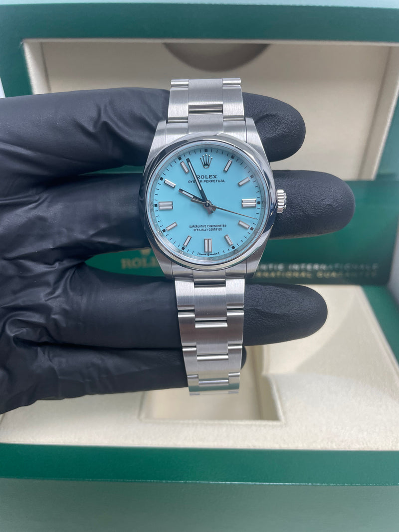 Rolex Oyster Perpetual 36mm Stainless Steel Turquoise Dial