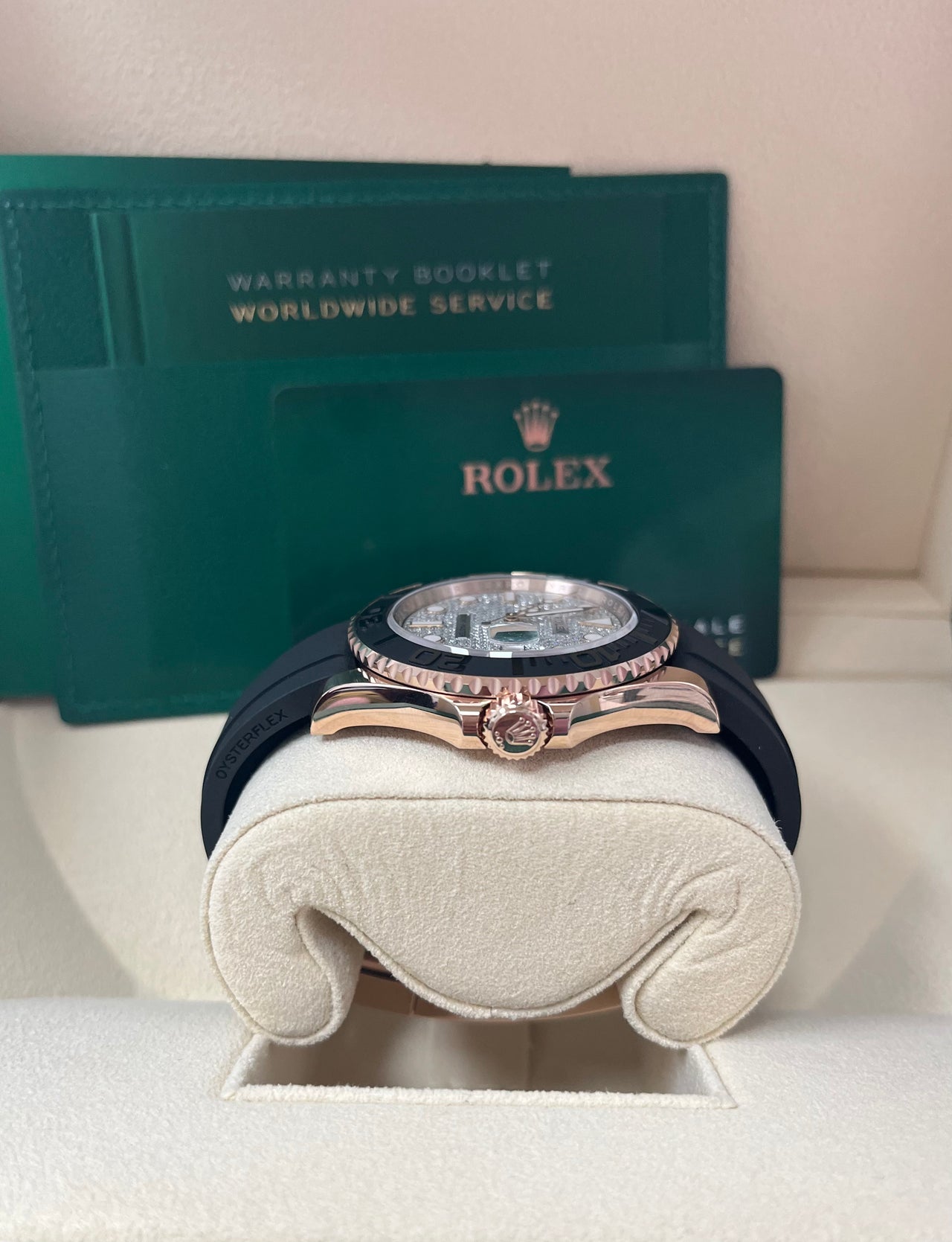 Rolex Yacht-Master 40 Rose Gold Pave Diamond Dial 126655