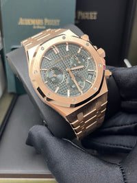 Thumbnail for Audemars  Piguet Royal Oak Chronograph 41mm Rose Gold Green Dial 26240or.oo.1320or.08