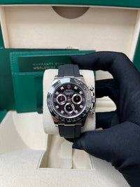 Thumbnail for Rolex Daytona Cosmograph Daytona White Gold 40mm Oysterflex Band Black Diamond Dial - 116519LN