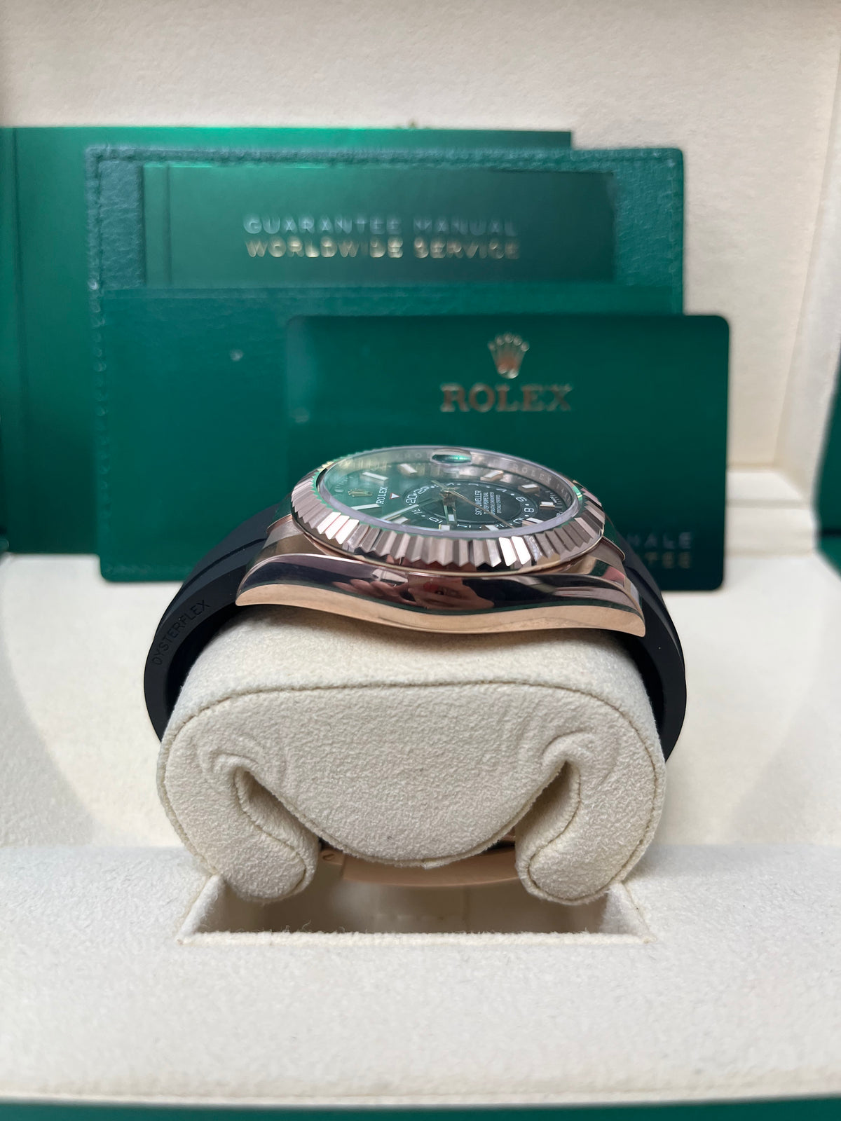 Rolex Sky-Dweller Rose Gold 42mm - Dark Rhodium Dial - Oysterflex