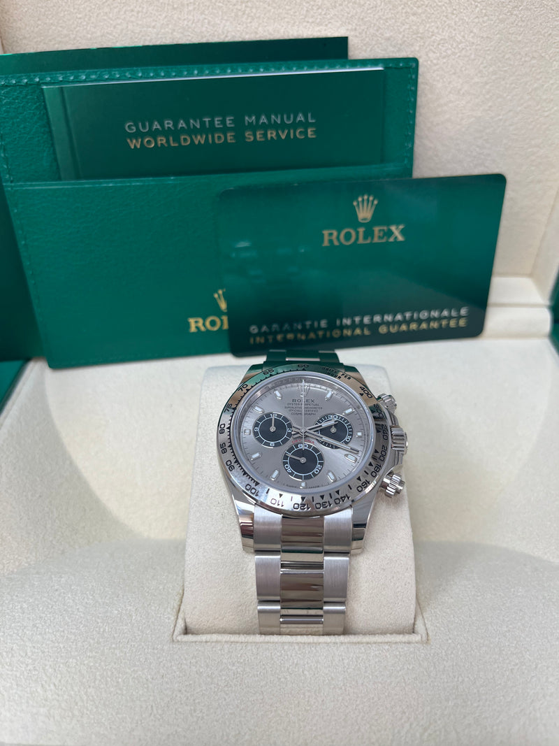 Rolex Daytona White Gold Cosmograph 40 Watch -Stainless Steel And Black Index Dial (Ref# 116509)