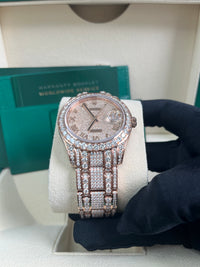 Thumbnail for Rolex Pearlmaster 39 Everose Gold Paved Diamond dial Diamond-set bezel Pearlmaster bracelet (Reference 86405RBR)